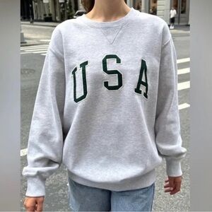 John Galt Gray USA Crewneck Sweatshirt